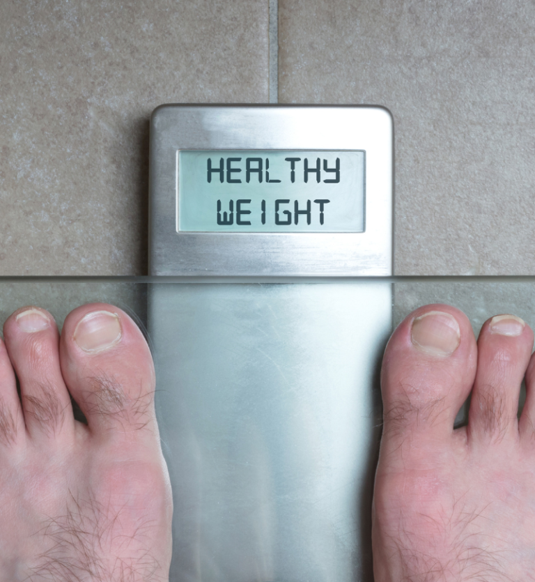 Healthy weight on the scale